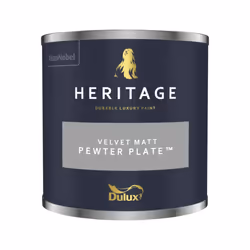 Dulux Heritage Velvet Matt 125ml Tester Pot Pewter Plate