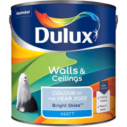Dulux Walls & Ceilings Matt Emulsion Paint - Bright Skies - 2.5 Litre