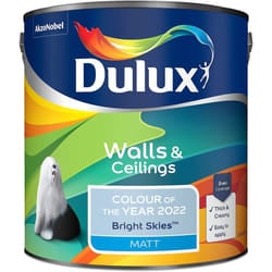 Dulux Walls & Ceilings Matt Emulsion Paint - Bright Skies - 2.5 Litre