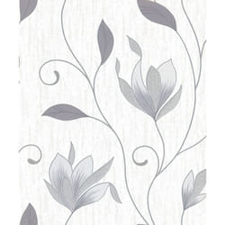 Crown M0852 Synergy Grey Floral Trails Wallpaper