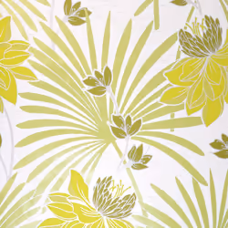 Crown Tropicana Green White Wallpaper Botanical Textured Luxury Vinyl