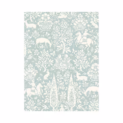 Crown Archives Woodland Wallpaper - Duck Egg Blue
