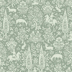 Holden DÃ©cor Harlen Woodland Leaf Flower Motif Animal Butterflies Vintage Style Wallpaper 90162