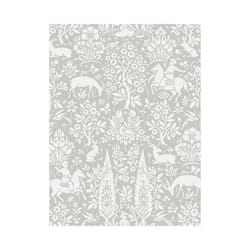 Crown Archives Woodland Wallpaper - Grey