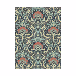 Crown Archives Flora Nouveau Wallpaper Peacock Green M1196