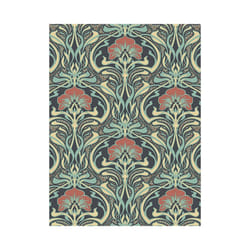 Crown Archives Flora Nouveau Wallpaper Peacock Green M1196