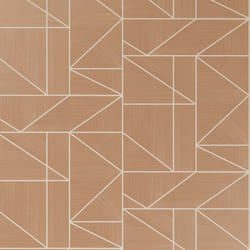 Crown Alexis Geo Rose Gold Wallpaper M1382