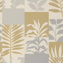 Crown Alexis Leaf Gold Wallpaper M1384