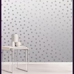 Starlight Spots White / Silver Wallpaper