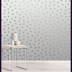 Starlight Spots White / Silver Wallpaper