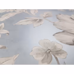 Blue Floral Wallpaper White Grey Flowers Pearlescent Metallic Crown Lucia