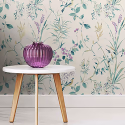 Mariko Bird Floral Wallpaper Natural Crown M1554