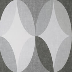 Kirby Oval Charcoal Wallpaper Crown Textured Vinyl Geometric White Grey Modern