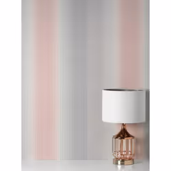 Kirby Stripe Pink Wallpaper Crown Textured Vinyl White Grey Modern