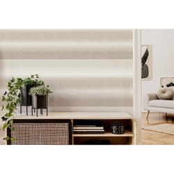 Kirby Stripe Natural Wallpaper Crown Textured Vinyl Cream Beige Modern