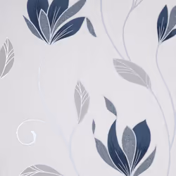 Fine Decor Synergy Floral Navy Blue Silver White Paste The Paper Wallpaper
