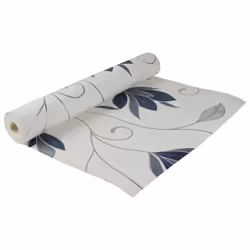 Fine Decor Synergy Floral Navy Blue Silver White Paste The Paper Wallpaper