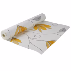 Fine Decor Synergy Floral Mustard Yellow Silver White Paste The Paper Wallpaper