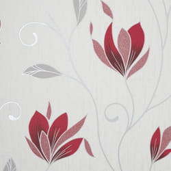 Crown Synergy Floral Red Wallpaper M1718