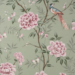 Crown Akina Floral Sage Wallpaper M1724