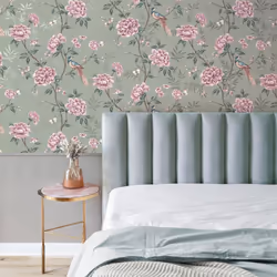 Crown Akina Floral Sage Wallpaper M1724