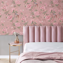 Crown Akina Floral Blush Wallpaper M1726
