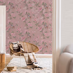 Crown Akina Floral Blush Wallpaper M1726