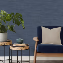 Crown Akina Texture Navy Wallpaper M1727