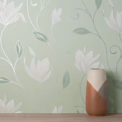 Crown Synergy Floral Green Wallpaper M1739