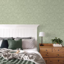 Crown Archive Collection Camille Damask Sage Wallpaper M1744