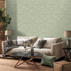 Crown Archive Collection Camille Damask Sage Wallpaper M1744