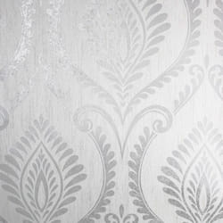 Crown Estelle Damask Grey Wallpaper M1756