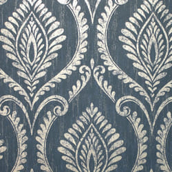 Crown Estelle Damask Navy Wallpaper M1758