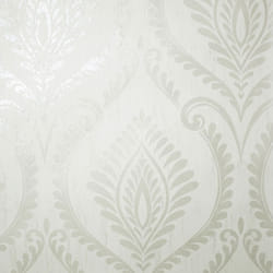Crown Estelle Damask Soft White Wallpaper M1759