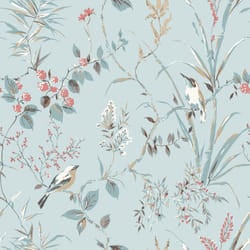 Mariko Bird Floral Wallpaper Crown - Blue