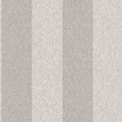 Crown Harris Tweed Herringbone Stripe Soft Grey Wallpaper Luxury