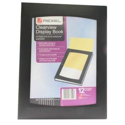 Rexel Clearview A4 Display Book 12-Pocket Black