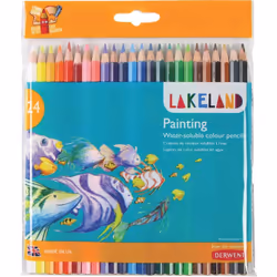 Derwent Lakeland Watercolour Painting Pencils, Set of 24, School