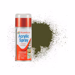 150ml No 155 Olive Drab Matt  Spray Can Humbrol AD6155