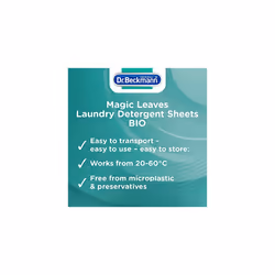 MAGIC LEAVES Laundry Detergent Sheets BIO | Convenient and pre-dosed laundry detergent sheets | Dissolvable & climate neutral | 40 sheets
