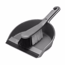 ADDIS Stiff Dustpan and Brush Set Metallic Silver - 510405