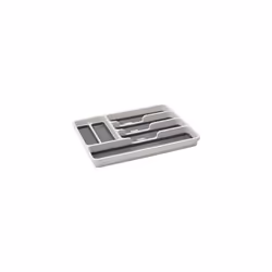 Anti Slip 6 Compartment Drawer Plastic Kitchen Cutlery Organiser