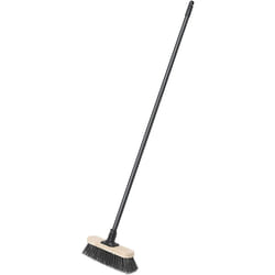 Addis 513881 Essentials Wooden Outdoor Complete Broom with Metal Handle, Natural/ Black, 27.5 cm