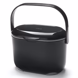 Addis 2.5 Litre Kitchen Compost Caddy, Black/Grey