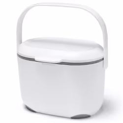 Addis 2.5 Litre Kitchen Compost Caddy, White/Grey
