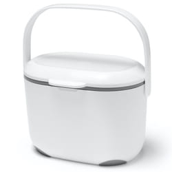 Addis 2.5 Litre Kitchen Compost Caddy, White/Grey