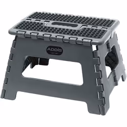 Folding Step Stool Tools, Metallic Grey