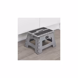 Folding Step Stool Tools, Metallic Grey