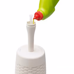 Addis Rattan Toilet Brush with Holder with Cleaning Detergent Dispenser Charcoal