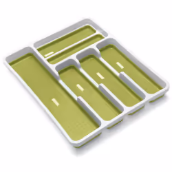 Addis White & Green Anti-Slip Drawer Organiser
